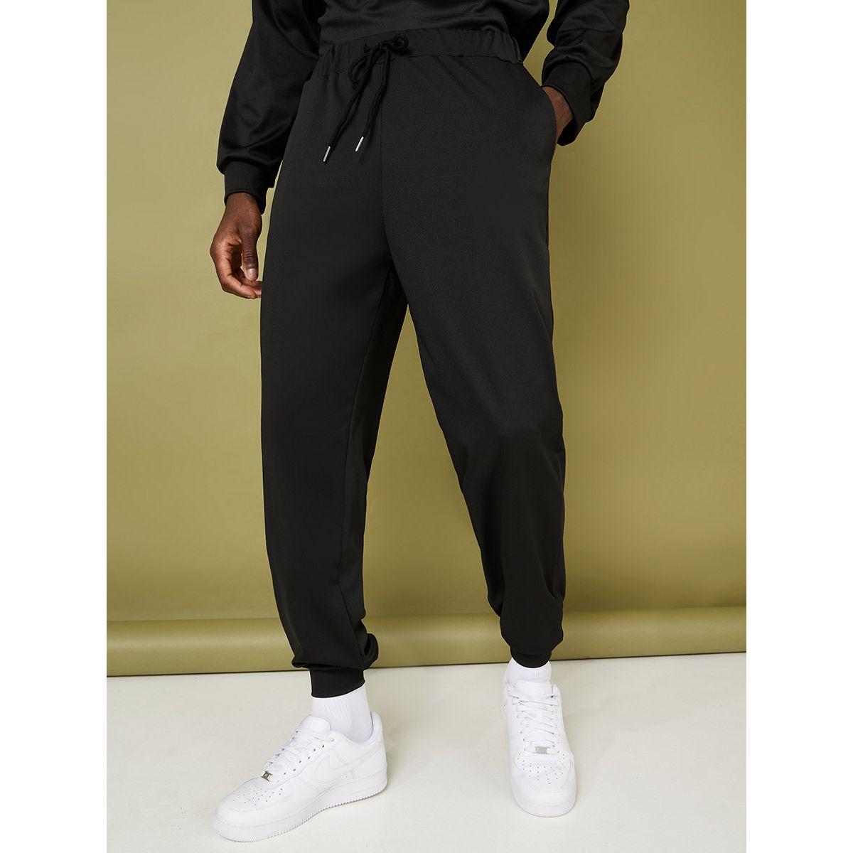 Styli Solid Long Sleeves Top and Jogger Co-Ord Set-men-clothing-coordsets-image-4