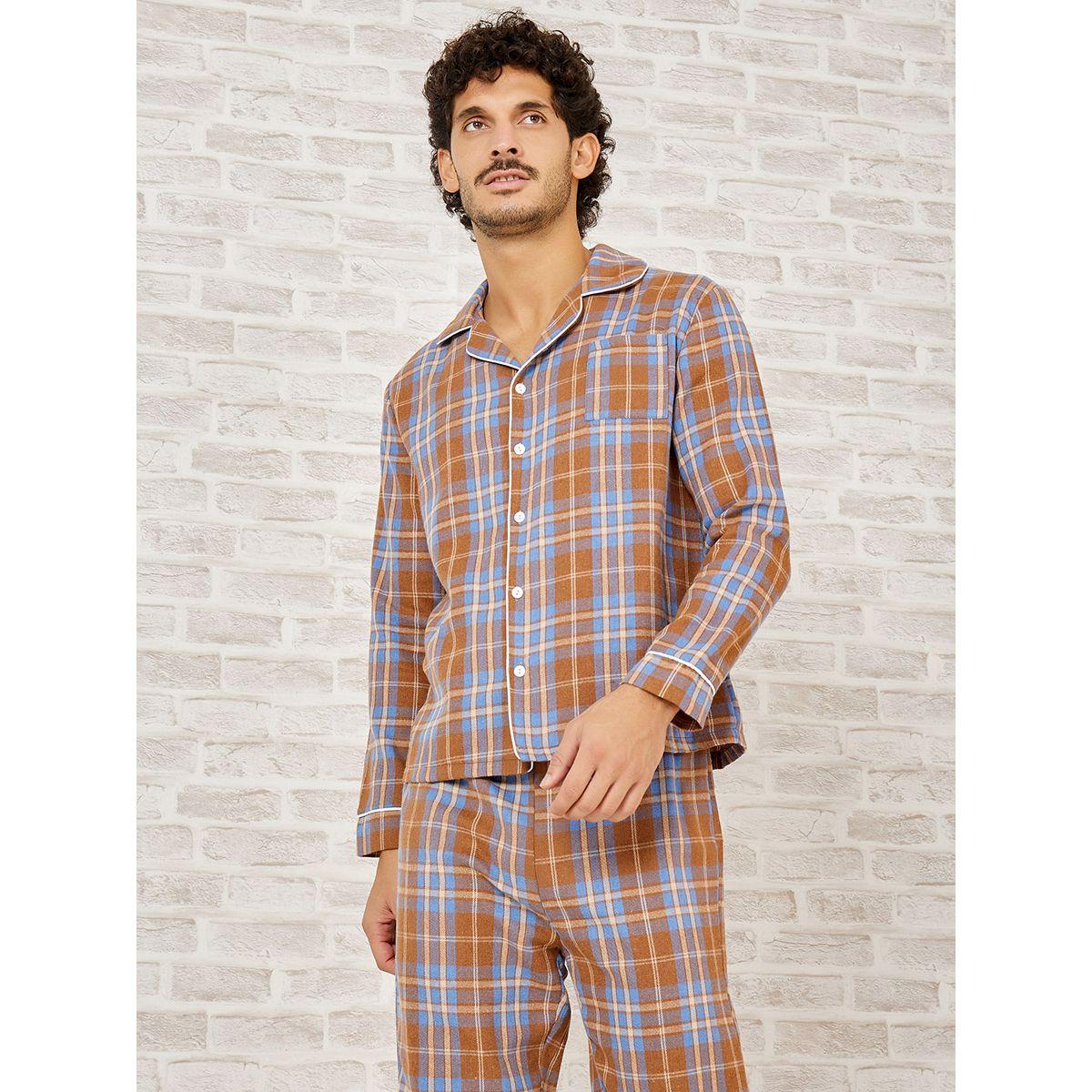 طقم بيجاما من ( قميص + بنطال )-men-clothing-nightwear-sets-image-2