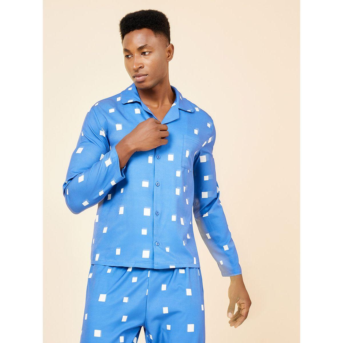 طقم بيجاما من (قميص + بنطال )-men-clothing-nightwear-sets-image-2