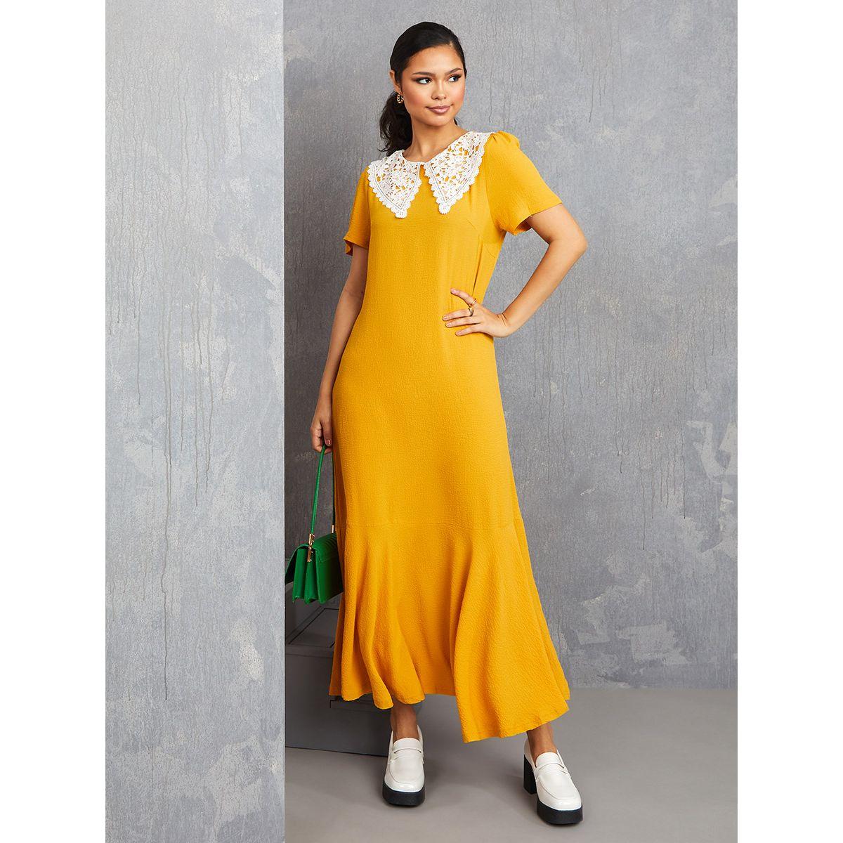 فستان طويل باكمام قصيرة-women-clothing-dresses-image-1