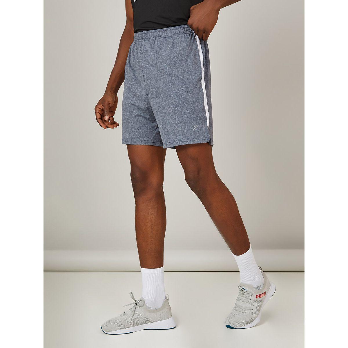 Styli Active Contrast Stripe Melange Active Shorts with Side Pocket-men-clothing-sportswearandactivewear-bottoms-image-2