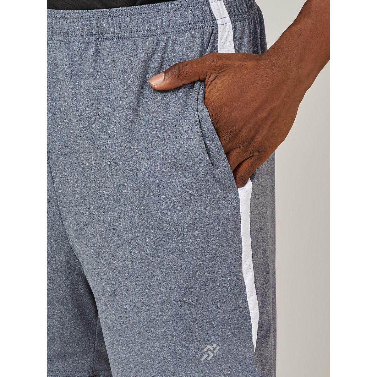 Styli Active Contrast Stripe Melange Active Shorts with Side Pocket-men-clothing-sportswearandactivewear-bottoms-image-3