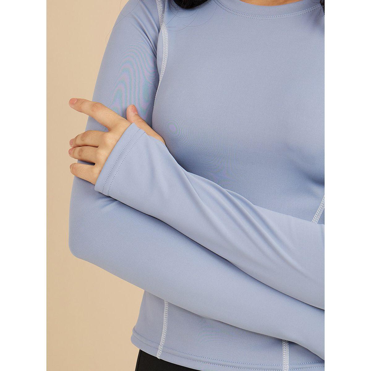 بلوزة رياضية بتداخلات درزات-women-clothing-sportswearandactivewear-tshirtsandvests-image-4