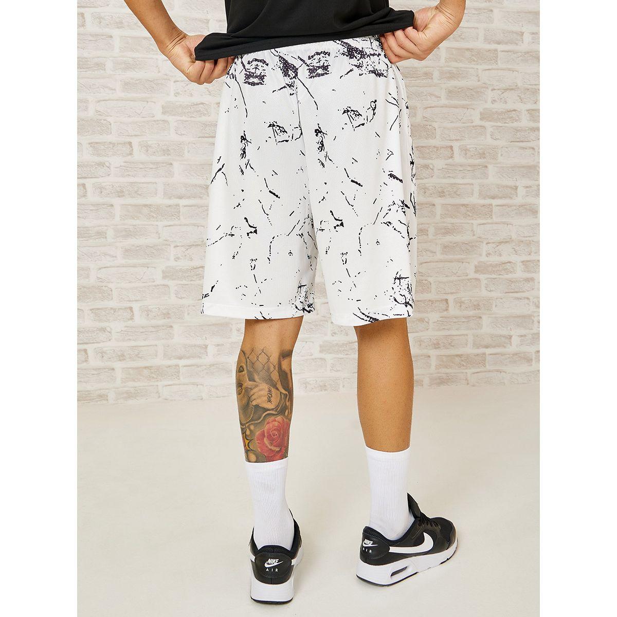Styli Active Marble Slogan Print Active Shorts-men-clothing-sportswearandactivewear-bottoms-image-4