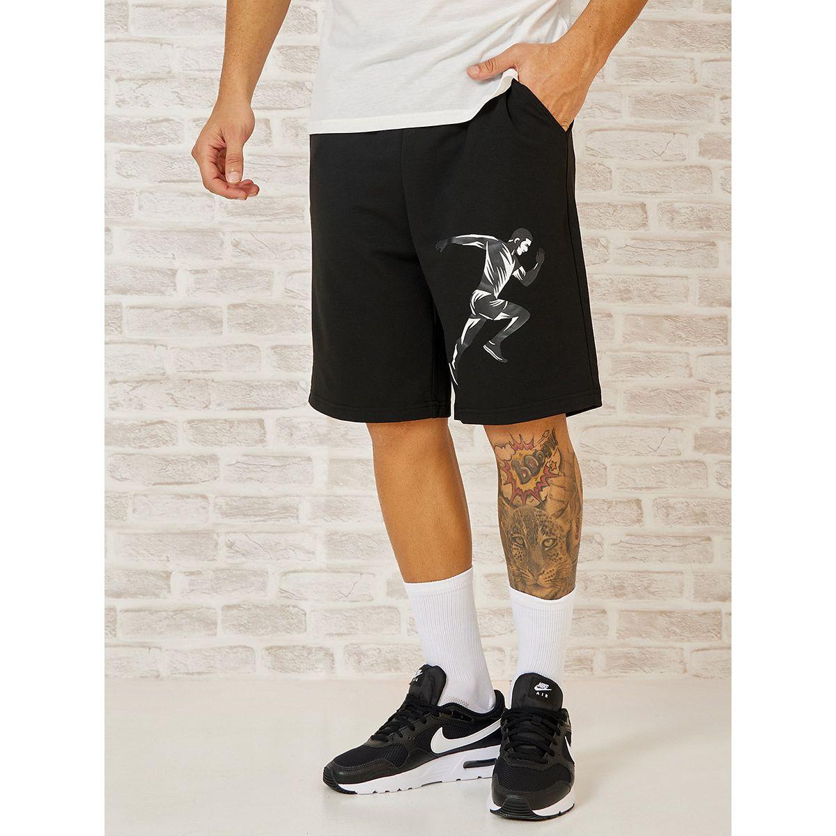 Styli Active Placement Graphic Print Active Shorts with Drawstring-sports-men-clothing-bottoms-image-3