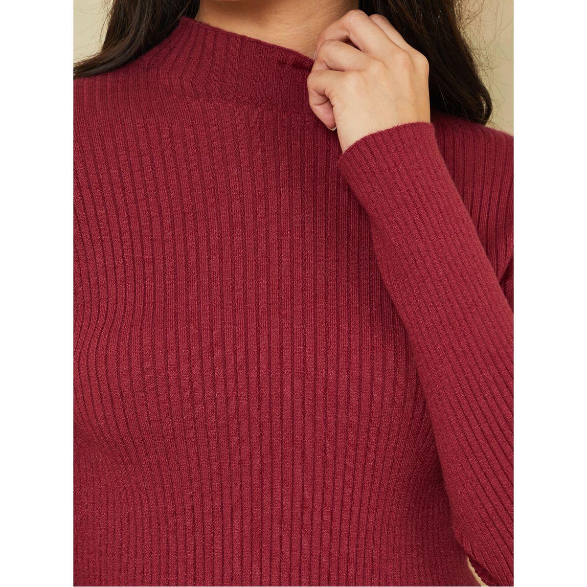 Styli High Neck Ribbed Regular Length Fitted Sweater-women-clothing-cardigansandjumpers-jumpers-image-4
