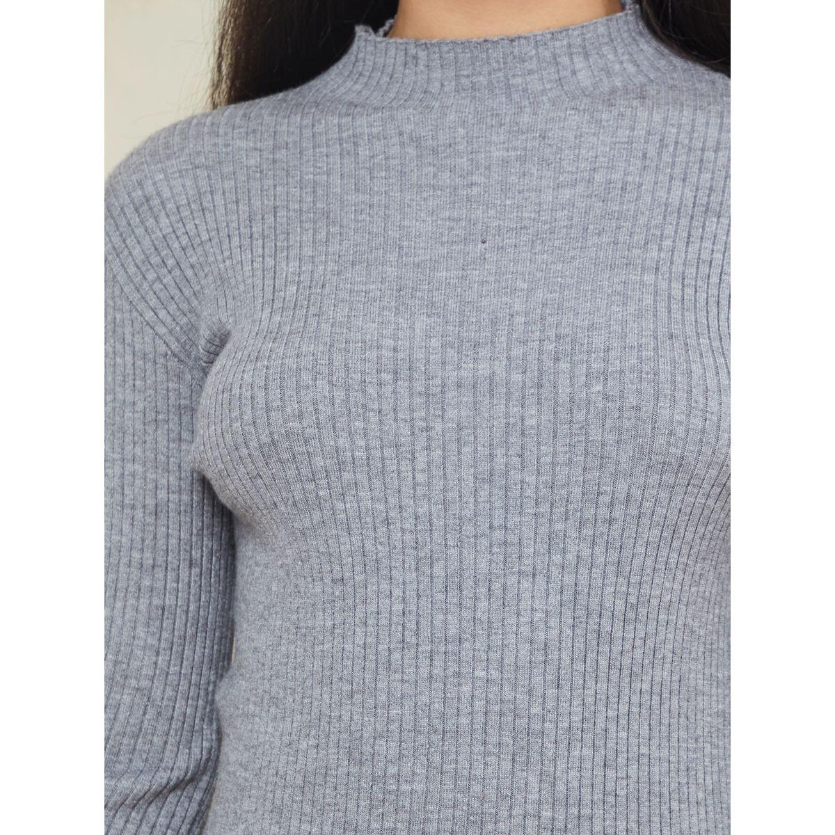 Styli High Neck Ribbed Regular Length Fitted Sweater-women-clothing-cardigansandjumpers-jumpers-image-4