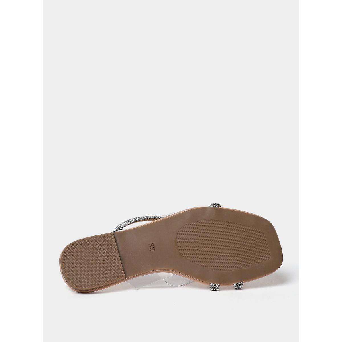 Styli Embellished Strap Detail Flat Sandals-women-shoes-sandals-flats-image-7