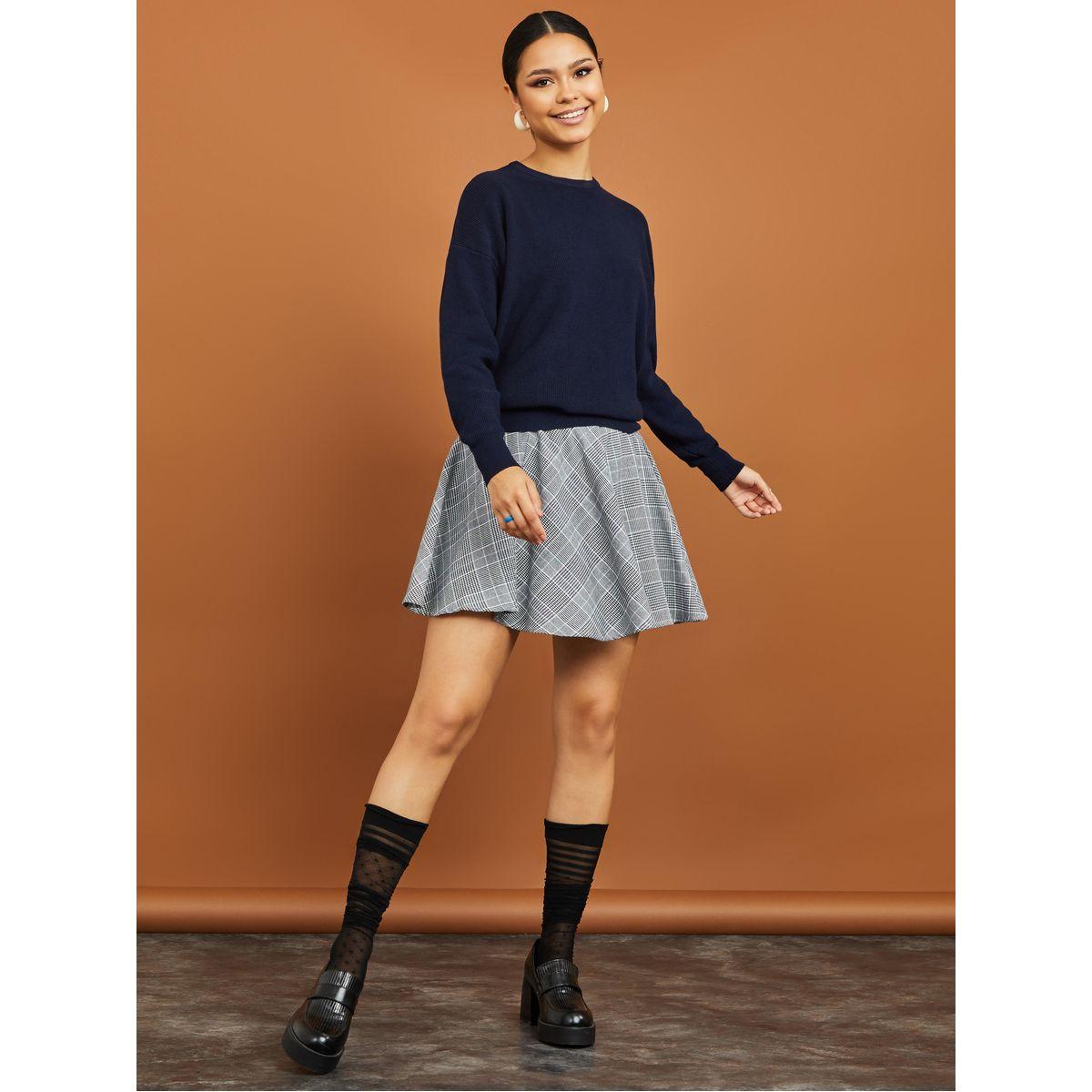 سويتر مضلع بقصة واسعة-women-winterwear-cardigansandjumpers-jumpers-image-2