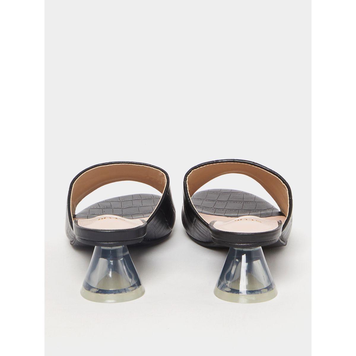 Styli Acrylic Heel Detail Mules-women-shoes-heels-image-4