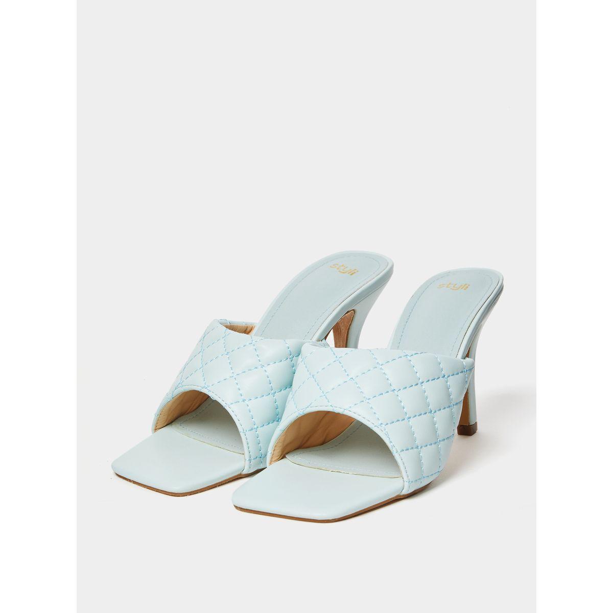 Styli Quilted Strap High Heel Mules-women-shoes-heels-image-3