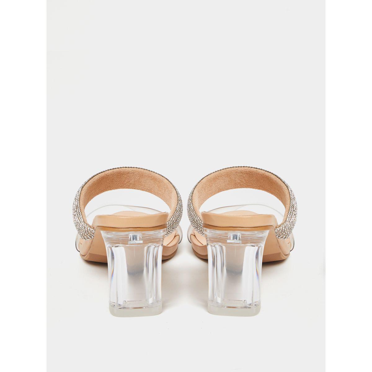 Styli Embellished Clear Strap Detail Mules-women-shoes-heels-image-4