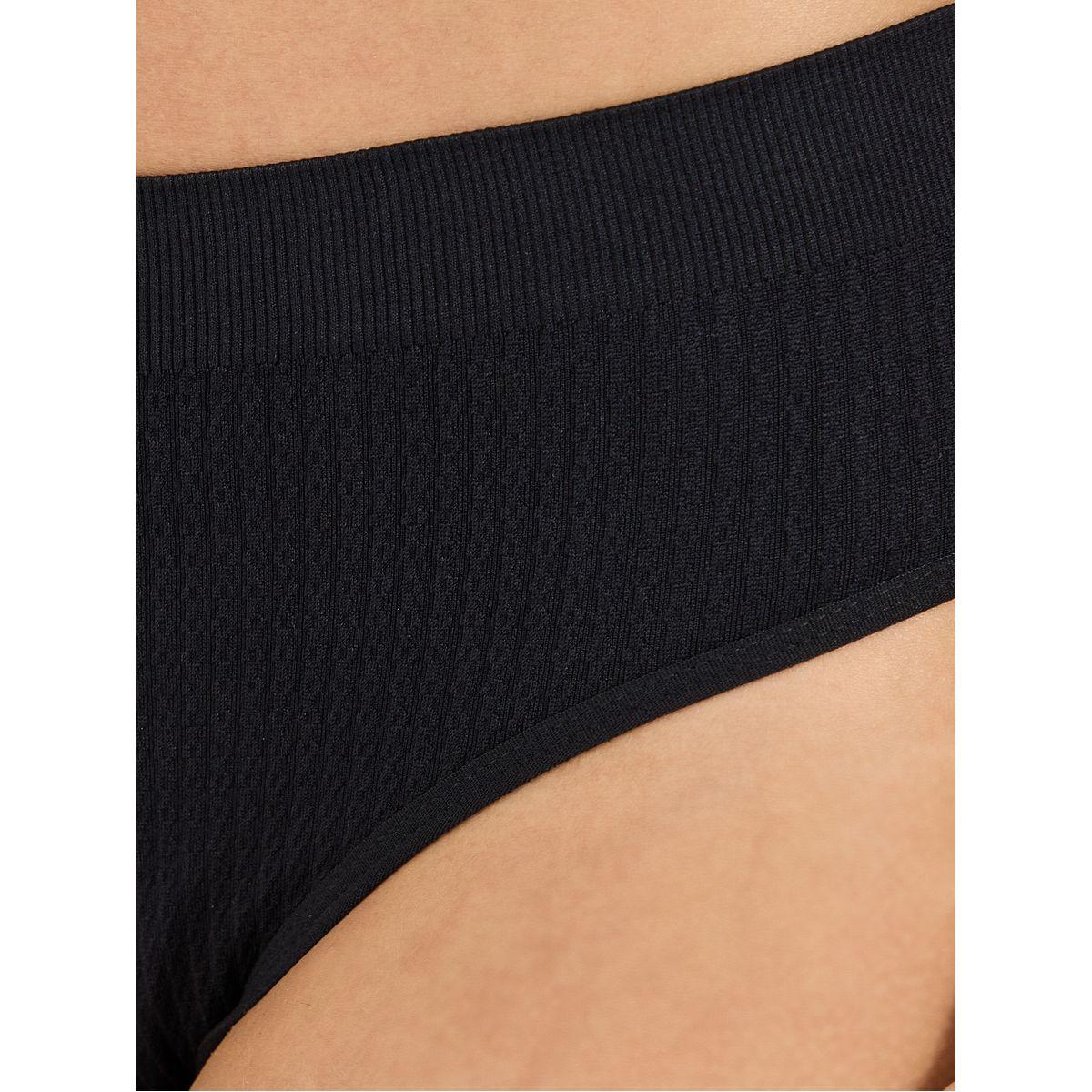 Styli Pack of 4 - Textured Seamless Bikini-women-clothing-lingerie-panties-image-3
