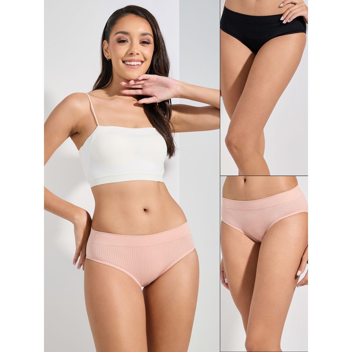 Styli Pack of 2 - Textured Seamless Bikini-women-clothing-lingerie-panties-image-1
