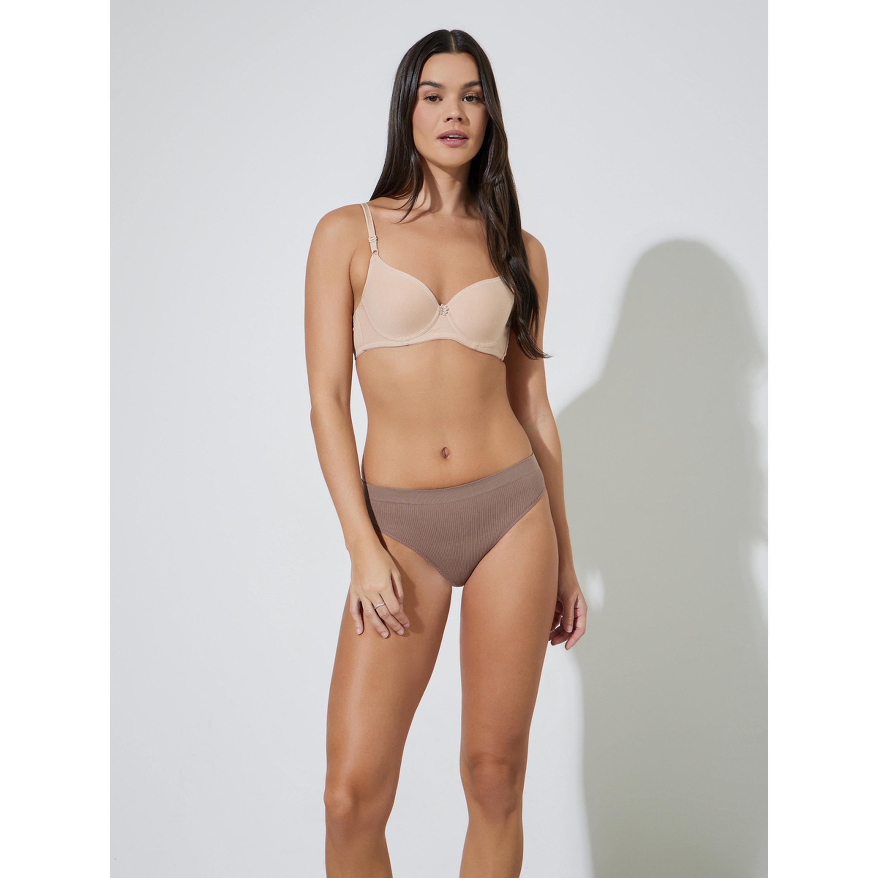 Styli Pack of 4 - Textured Seamless Bikini-women-clothing-lingerie-panties-image-3