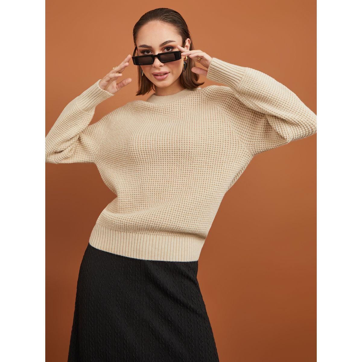 سويتر محبوك باكمام ريجلان-women-clothing-cardigansandjumpers-jumpers-image-1