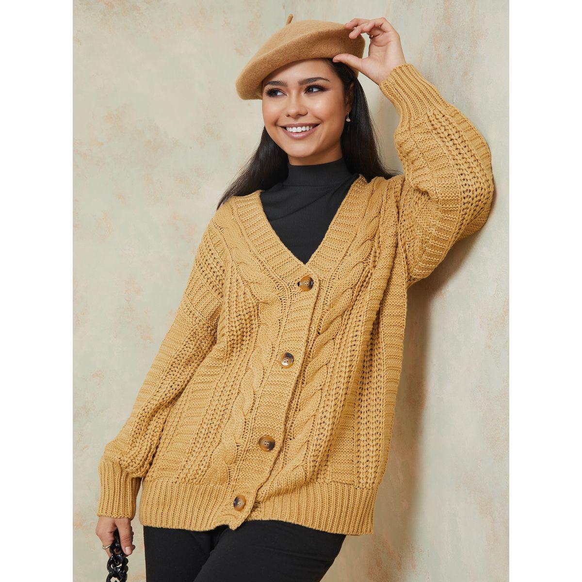 Oversized button outlet cardigan