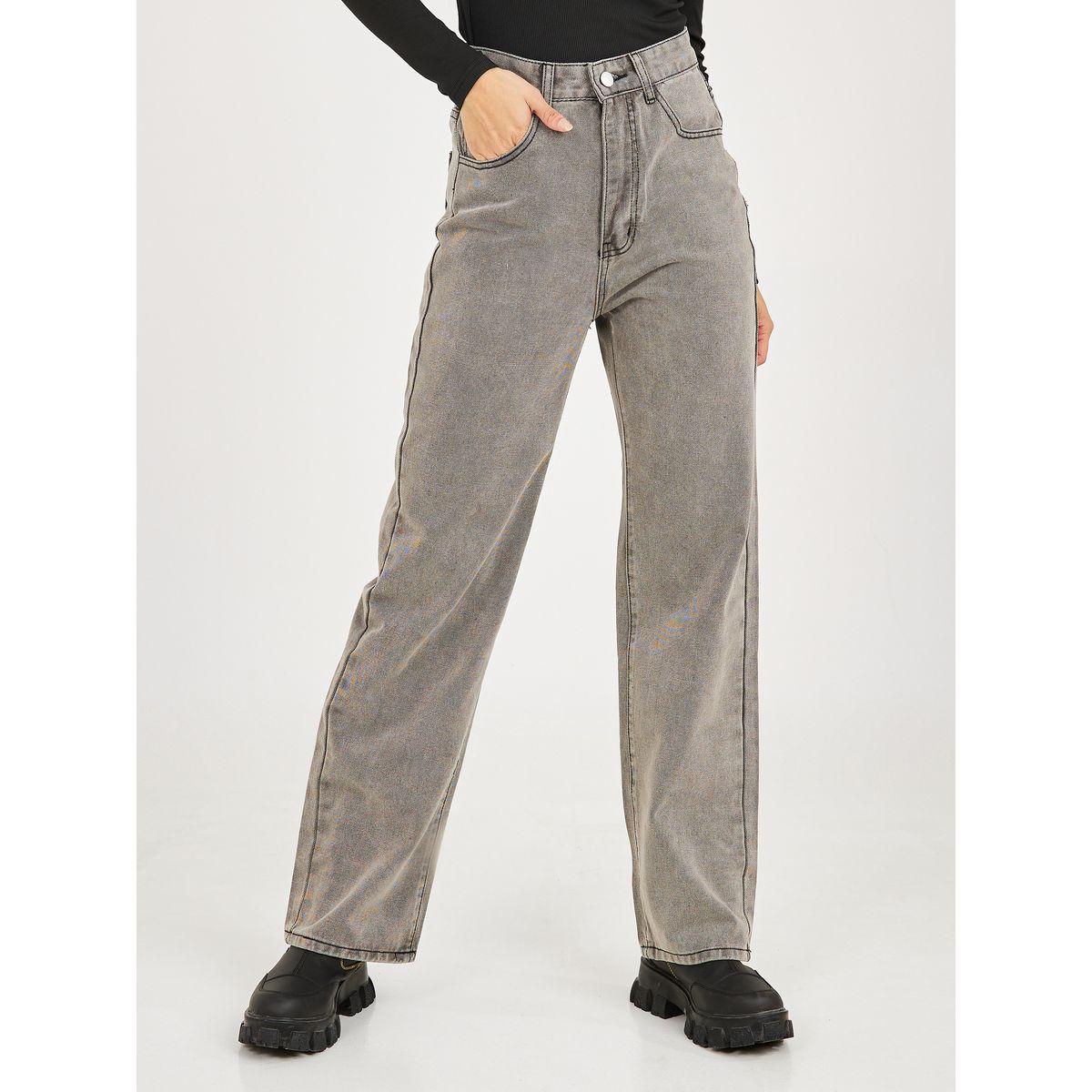 جينز بقصة واسعة وخصر عالي-women-clothing-bottoms-jeans-image-1