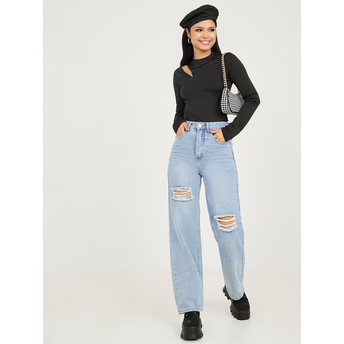 Styli Distress Mid Wash Wide Leg Jeans-women-clothing-bottoms-jeans-image-2