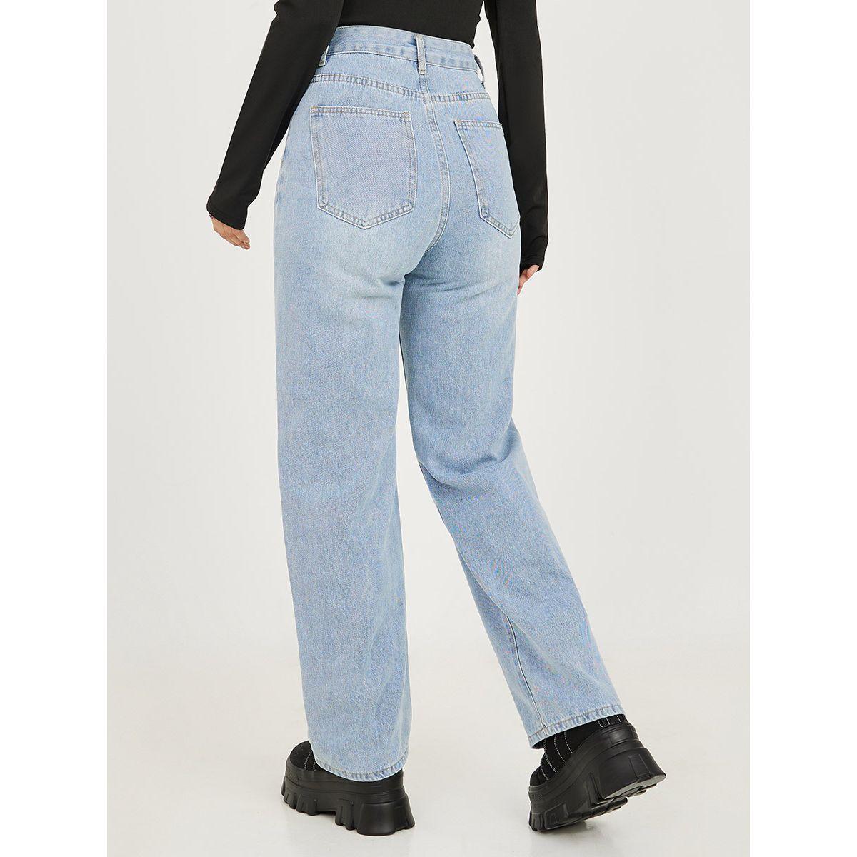 Styli Distress Mid Wash Wide Leg Jeans-women-clothing-bottoms-jeans-image-5