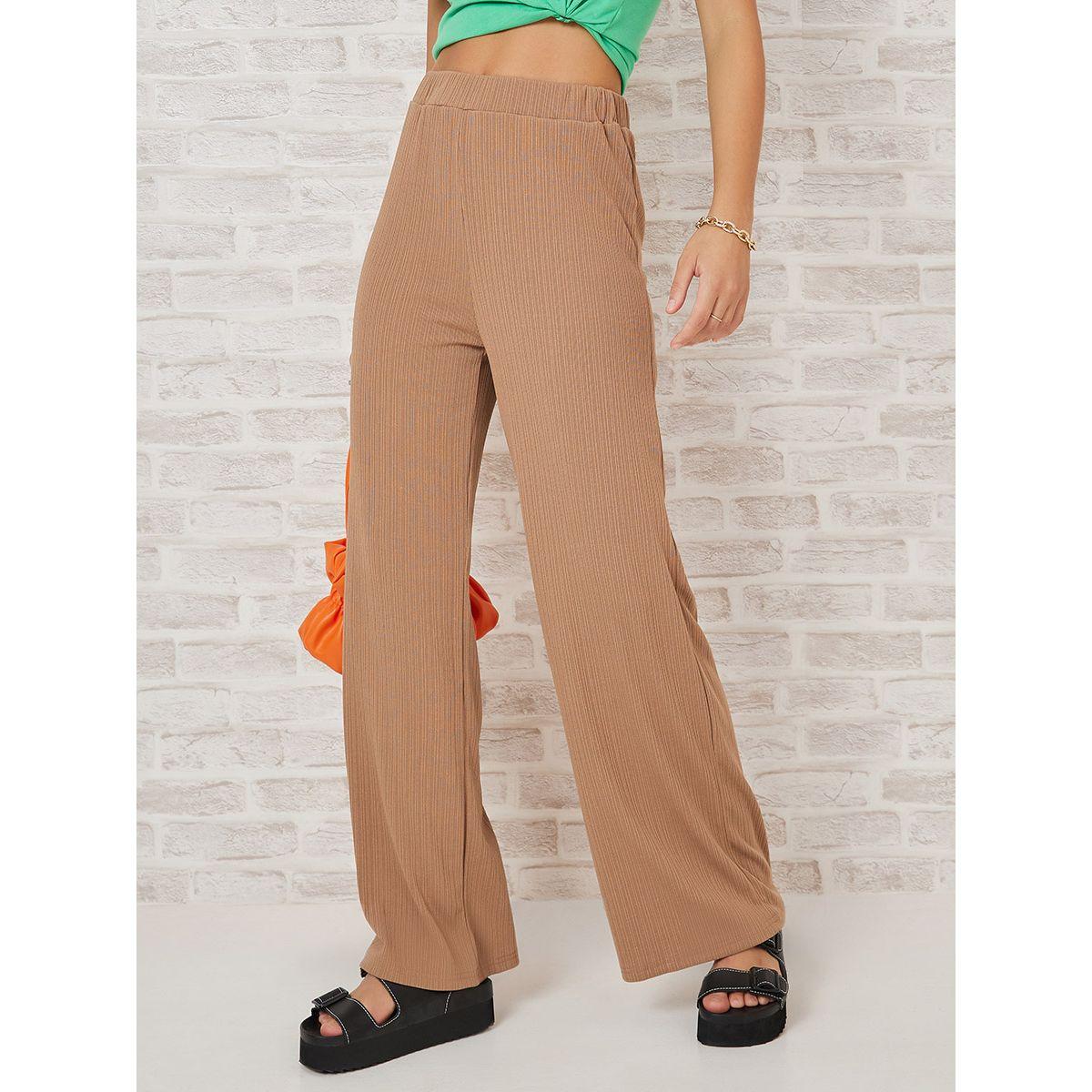 بنطال بقصة واسعة وخصر عالي-women-clothing-bottoms-trousers-image-2