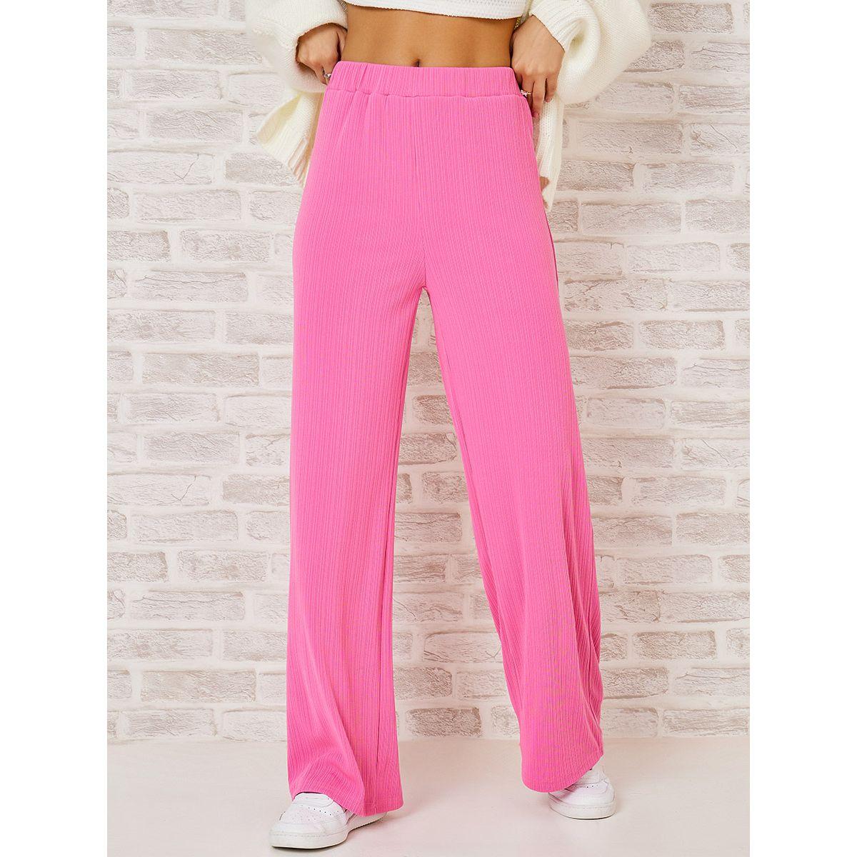 Styli High Waist Wide Leg Plisse Trousers-women-clothing-bottoms-trousers-image-2