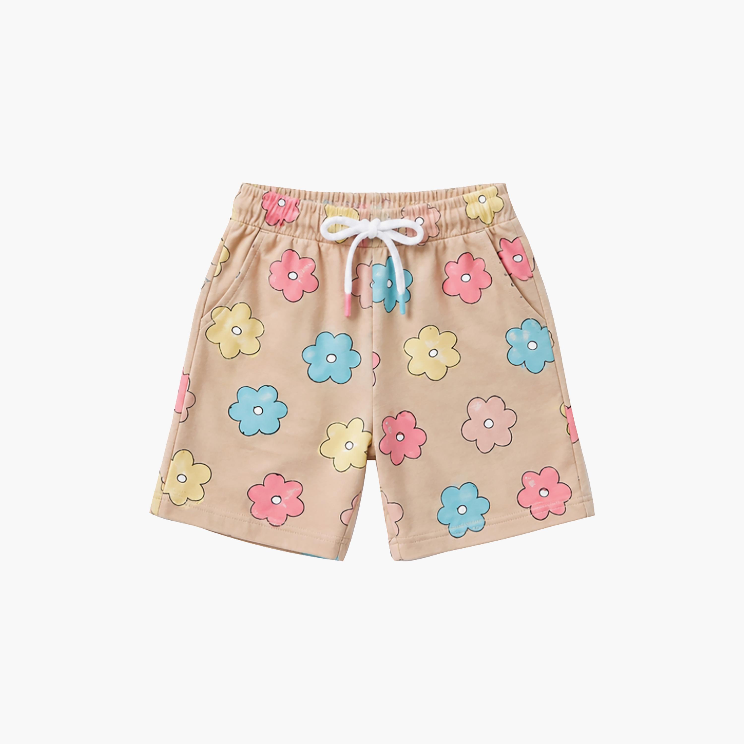 Babyqlo Floral Short Sleeves T-Shirt & Shorts Co-ord Set-baby-girls-clothing-setsandcoords-image-8
