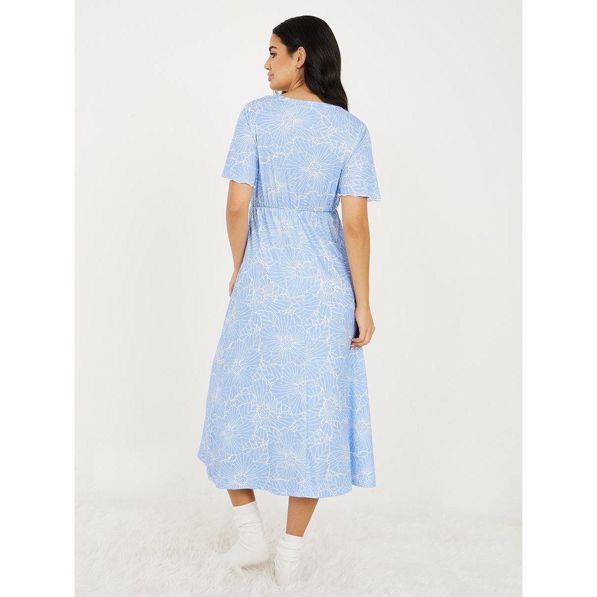 Styli Unwind Short Sleeves Floral Print Nightdress -women-clothing-nightwear-nighties-image-5