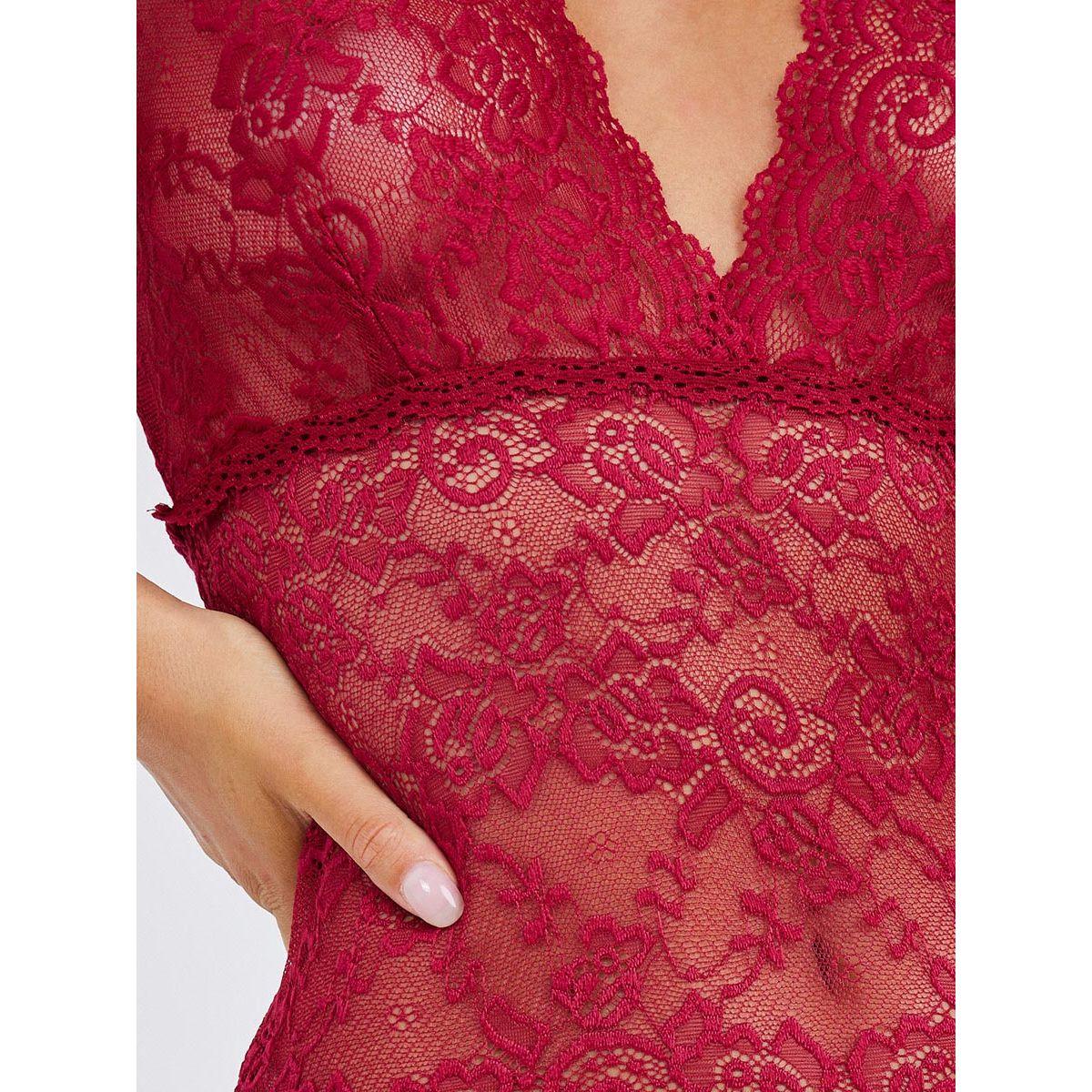 قميص نوم بتداخلات دانتيل-women-clothing-lingerie-babydollsandbodysuits-image-3