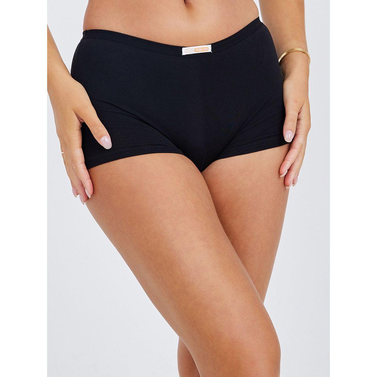 Styli Pack of 5 - Cotton Solid Deep Boyshort-women-clothing-lingerie-panties-image-3