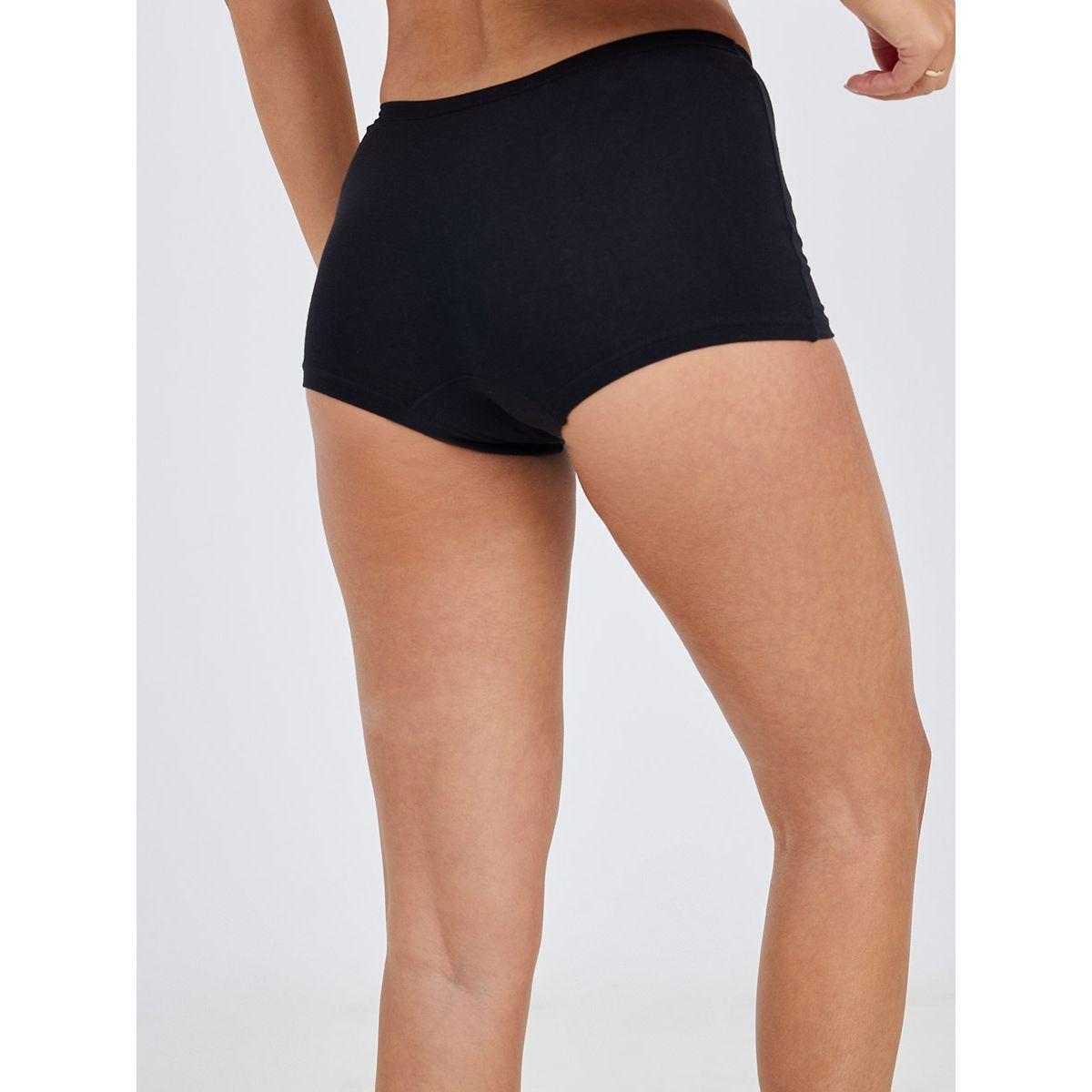 Styli Pack of 5 - Cotton Solid Deep Boyshort-women-clothing-lingerie-panties-image-4