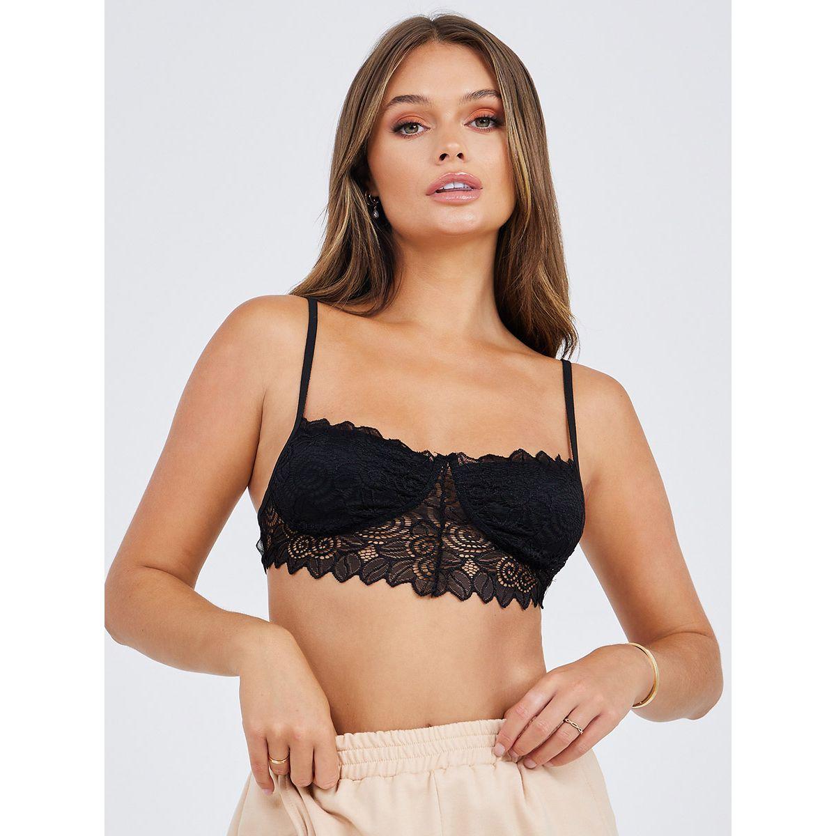 صدرية طويلة بتداخل دانتيل-women-clothing-lingerie-bras-image-1