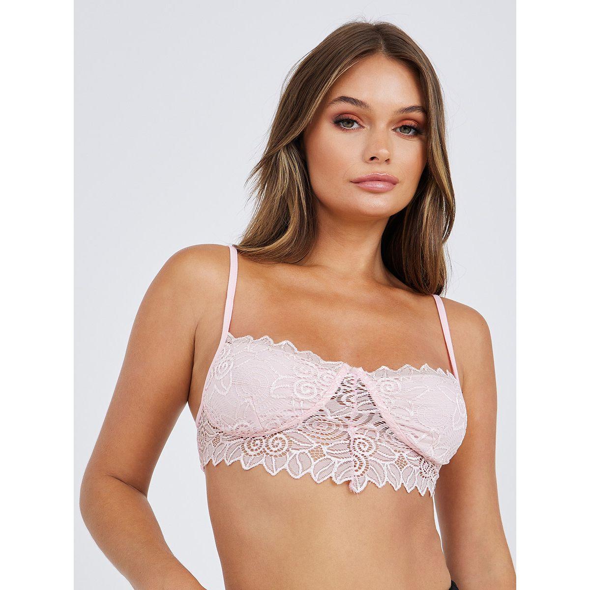 Buy Women s Styli Underwired Swirl Lace Longline T shirt Bra Online Centrepoint UAE