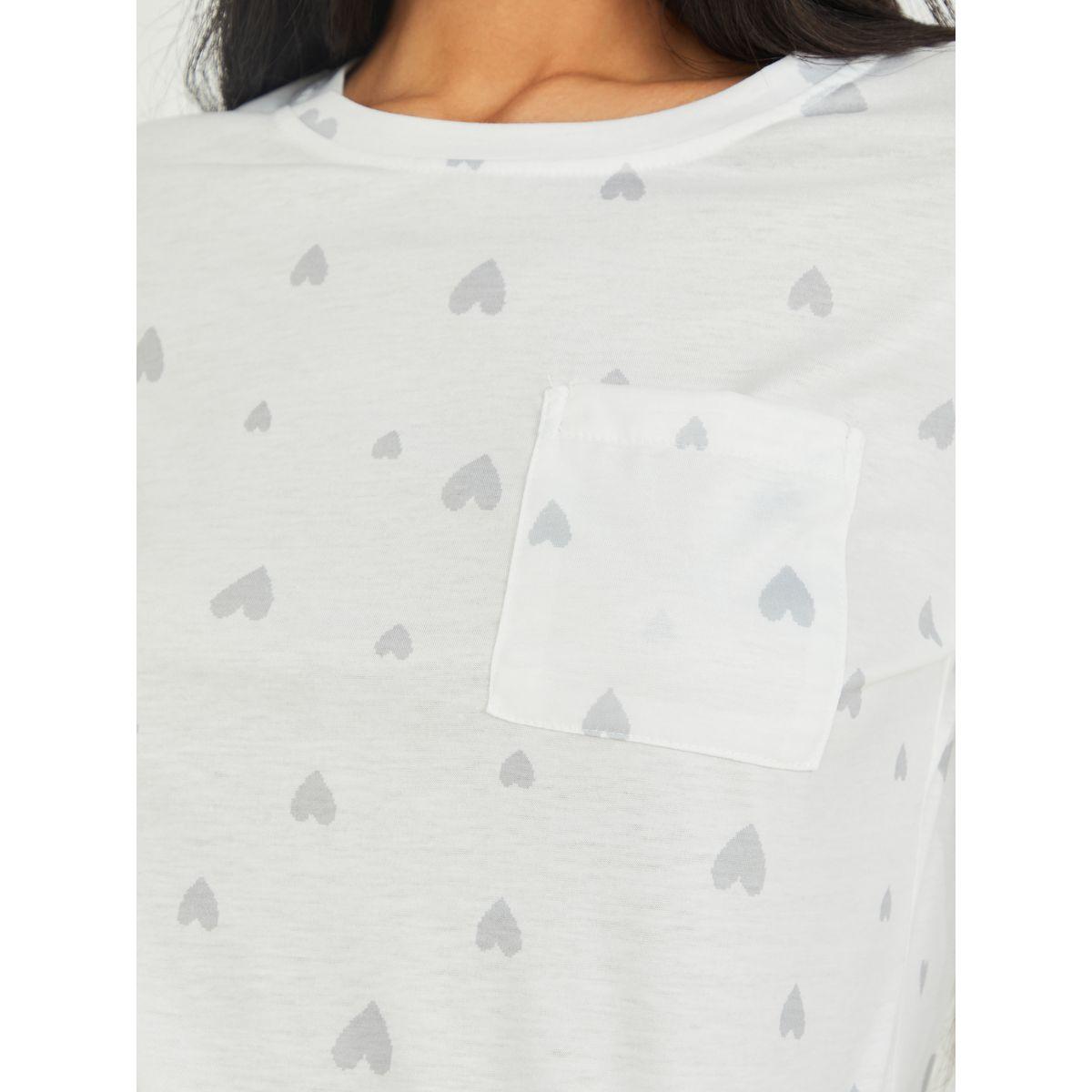 طقم من ( شورت + تيشيرت )-women-clothing-nightwear-pyjamas-shortsets-image-4