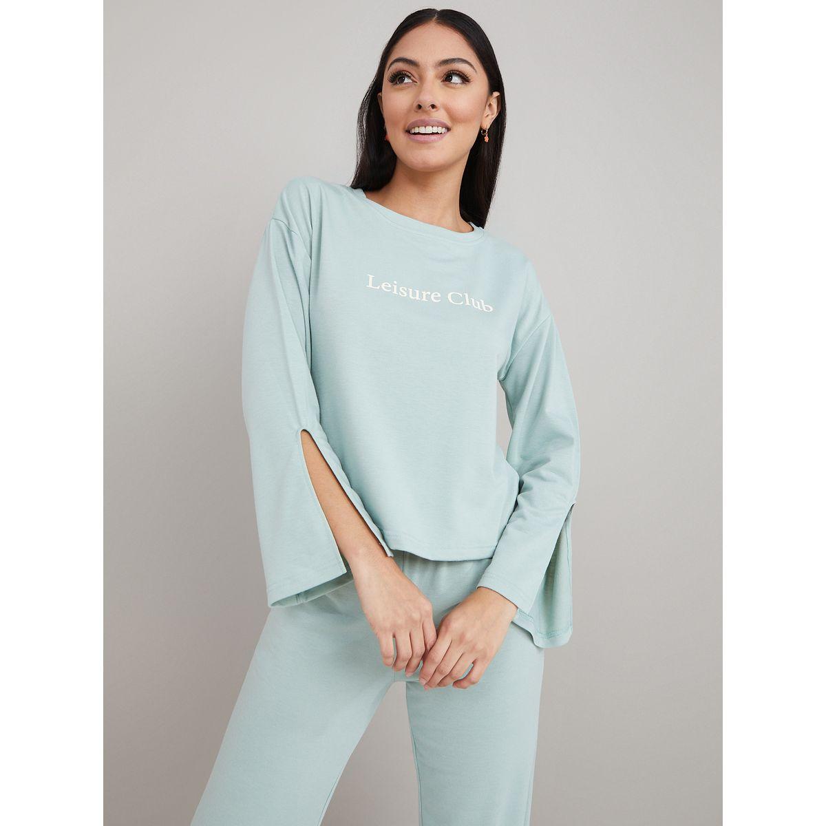طقم من ( بنطال + تيشيرت )-women-clothing-coordsets-image-2