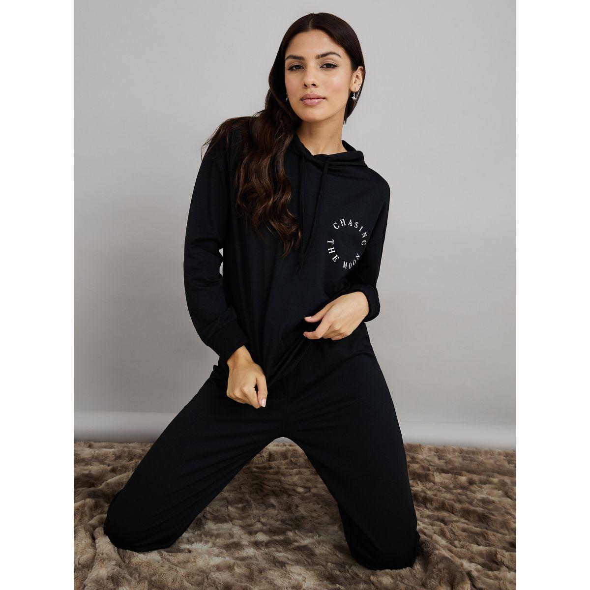 Styli Unwind Chasing The Moon Print Hoodie and Trouser Lounge Set-women-clothing-coordsets-image-2