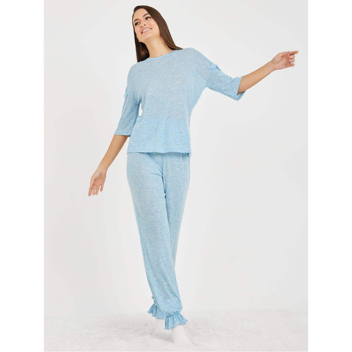 طقم من ( بنطال + تيشيرت )-women-clothing-coordsets-image-1