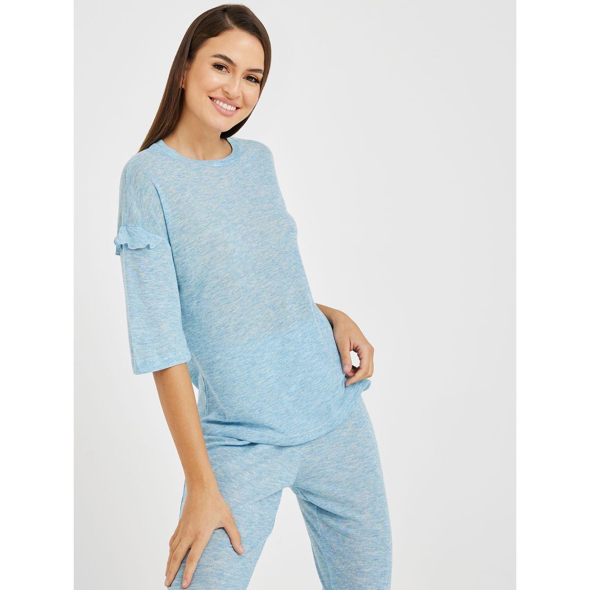 طقم من ( بنطال + تيشيرت )-women-clothing-coordsets-image-2