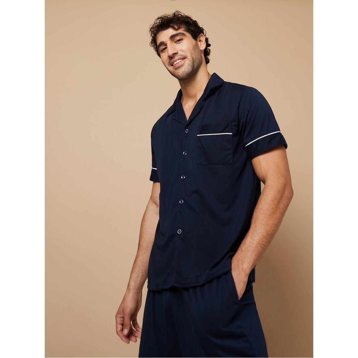 طقم بيجاما من ( بلوزة + بنطال )-men-clothing-nightwear-sets-image-3