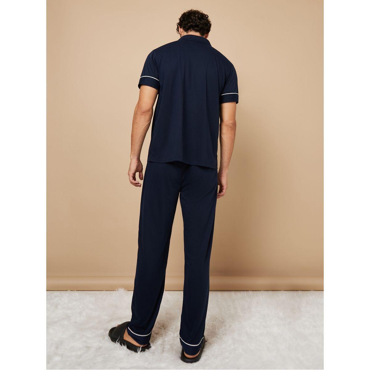 طقم بيجاما من ( بلوزة + بنطال )-men-clothing-nightwear-sets-image-6