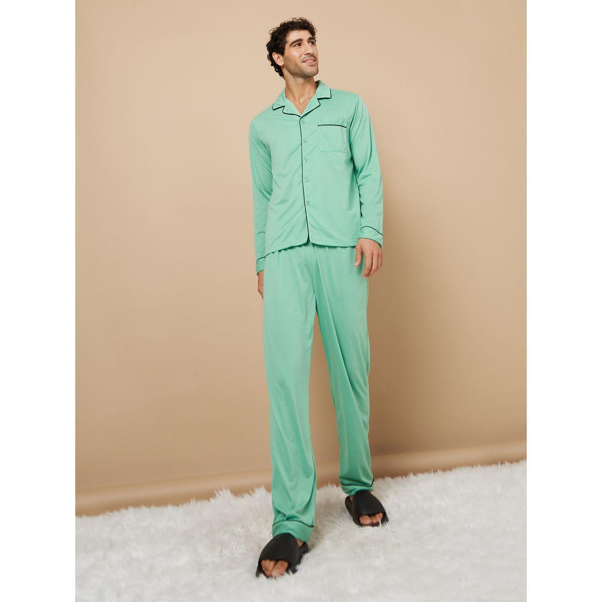 طقم بيجاما من ( بلوزة + بنطال )-men-clothing-nightwear-sets-image-2