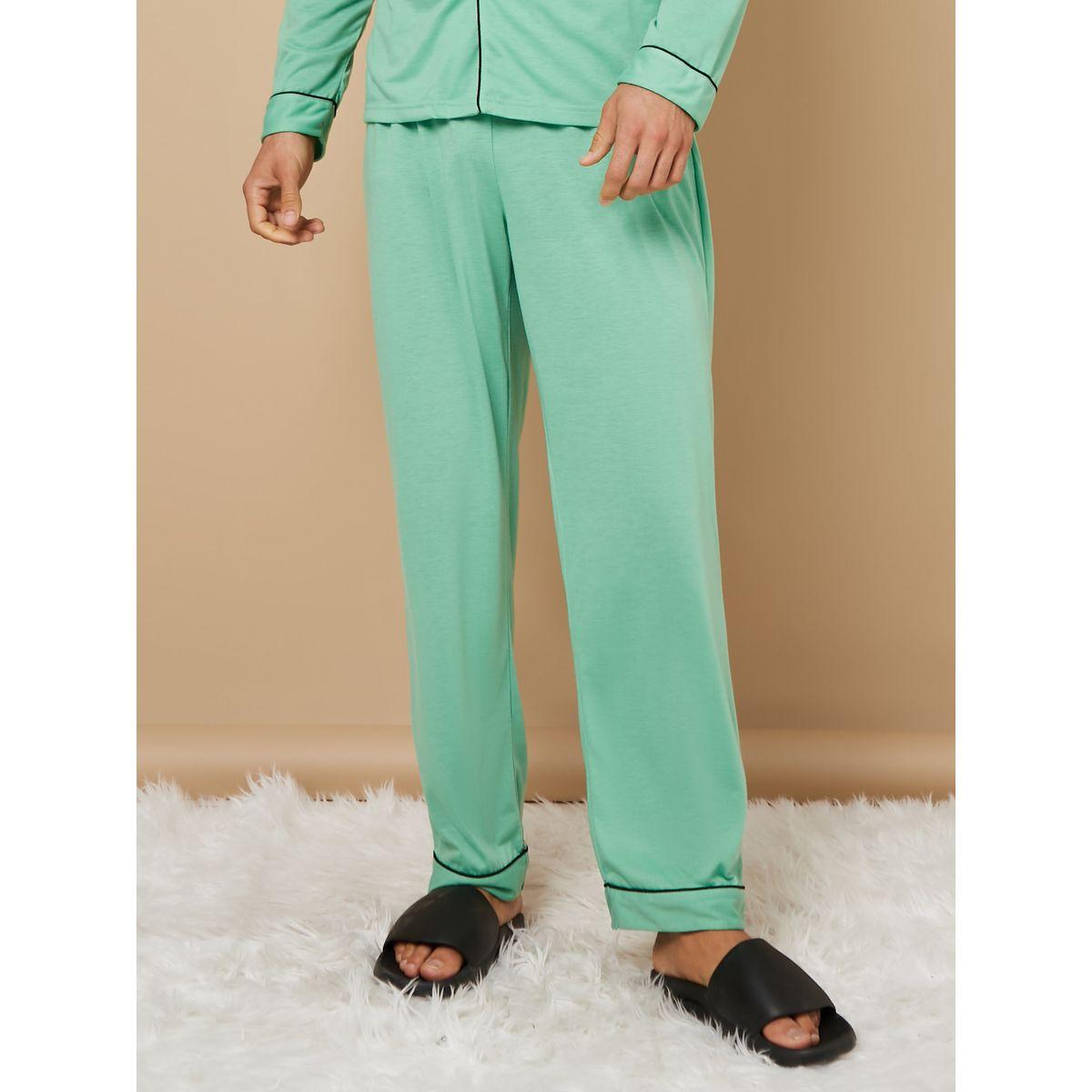 Styli Unwind Piping Detail Long Sleeves Shirt and Pyjama Nightwear Set-men-clothing-nightwear-sets-image-5