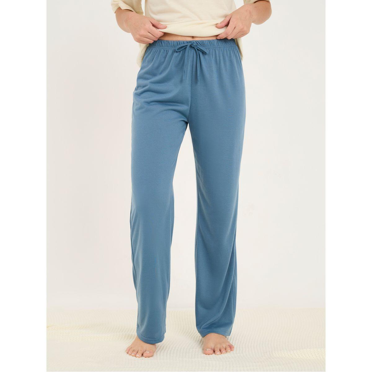 Styli Unwind Solid Pocket Detail T-Shirt & Pyjama Set-women-clothing-nightwear-pyjamas-longsets-image-3