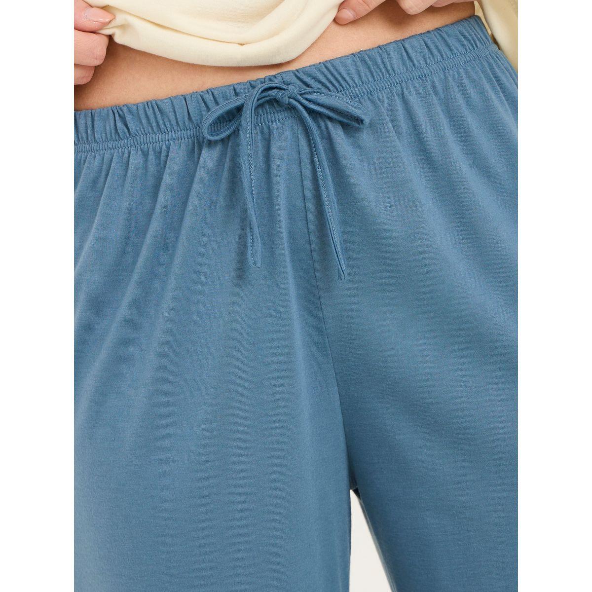 Styli Unwind Solid Pocket Detail T-Shirt & Pyjama Set-women-clothing-nightwear-pyjamas-longsets-image-5