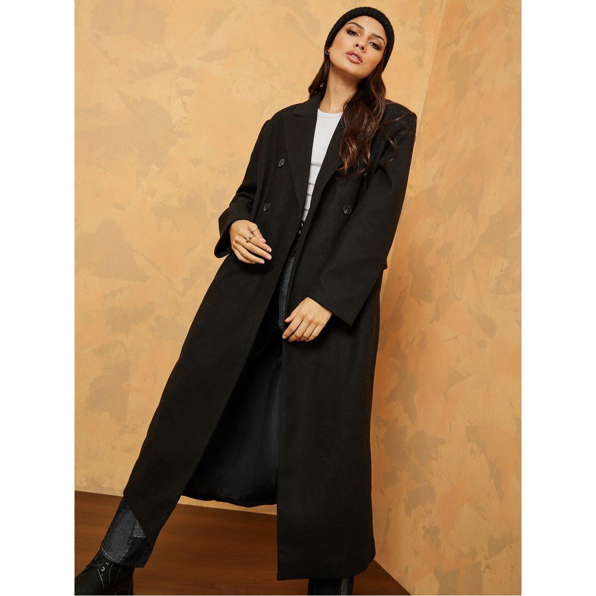Styli  Midi Length Double Breasted Oversized Wool Like Coat-women-clothing-coatsandjackets-coats-image-1