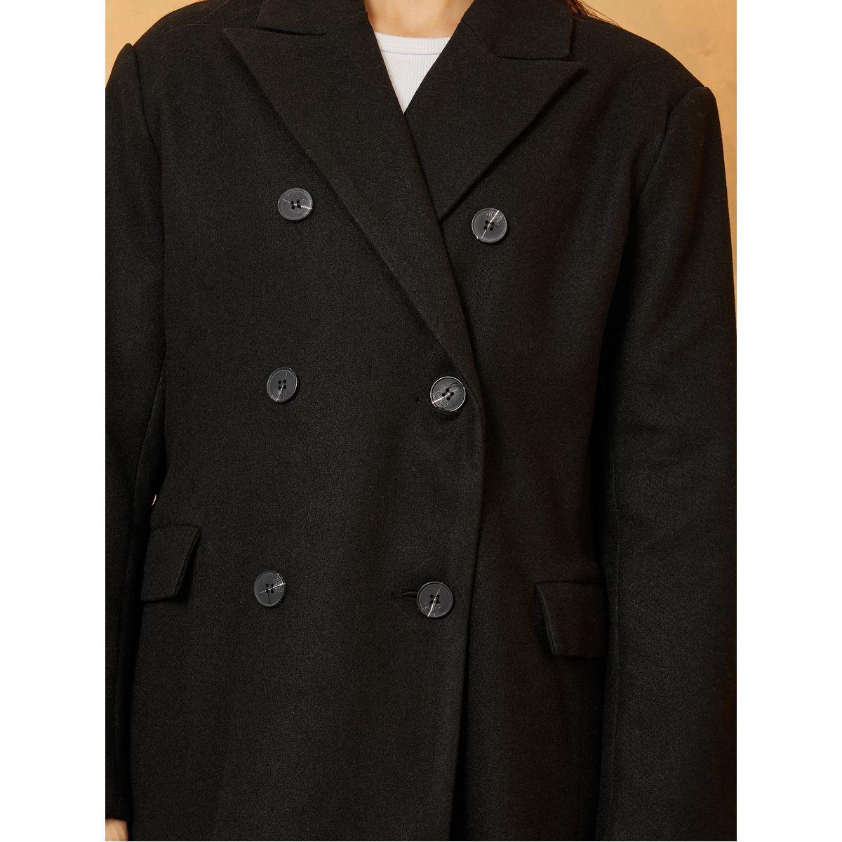 Styli  Midi Length Double Breasted Oversized Wool Like Coat-women-clothing-coatsandjackets-coats-image-4