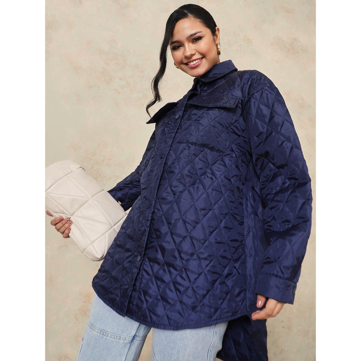 جاكيت بقصة واسعة وتفاصيل بارزة الملمس-women-winterwear-coatsandjackets-coats-image-3