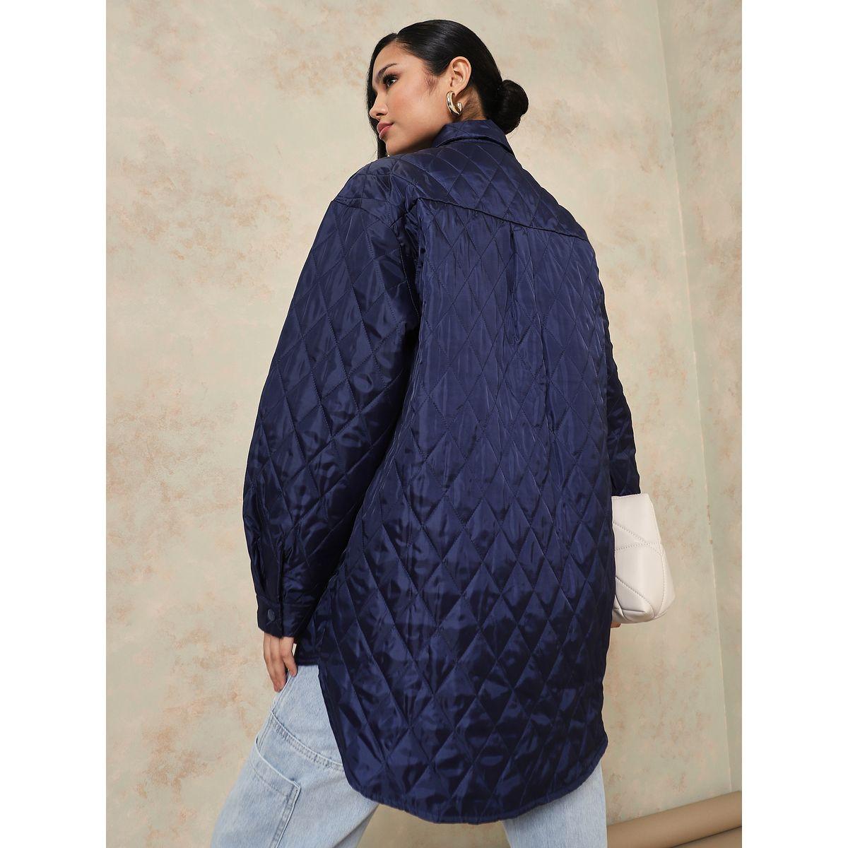جاكيت بقصة واسعة وتفاصيل بارزة الملمس-women-winterwear-coatsandjackets-coats-image-5