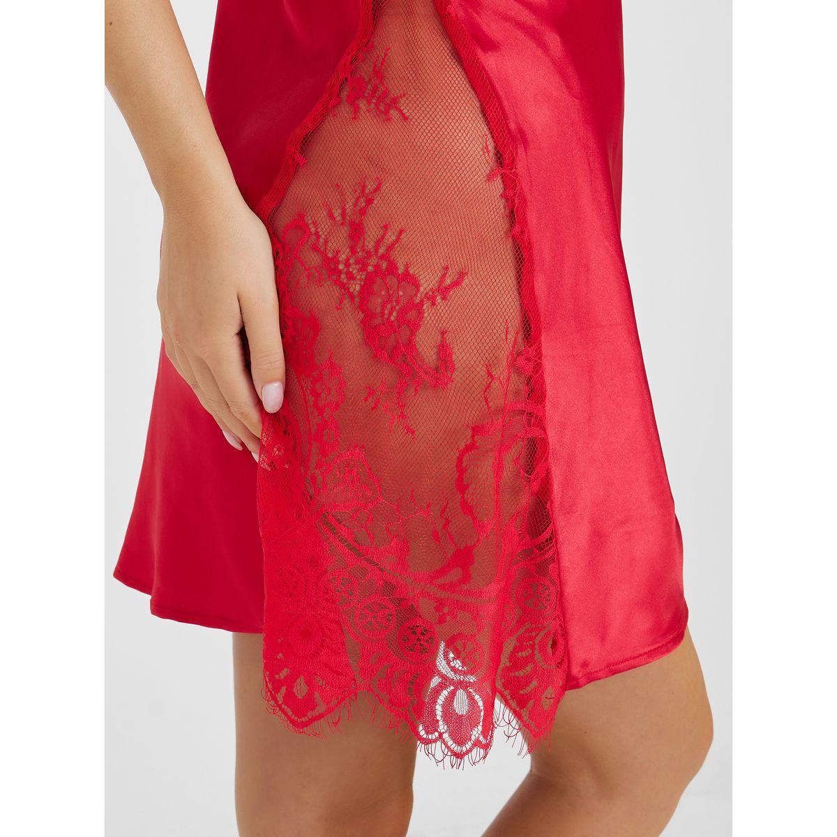 قميص نوم ساتان بتداخل دانتيل-women-clothing-lingerie-babydollsandbodysuits-image-3