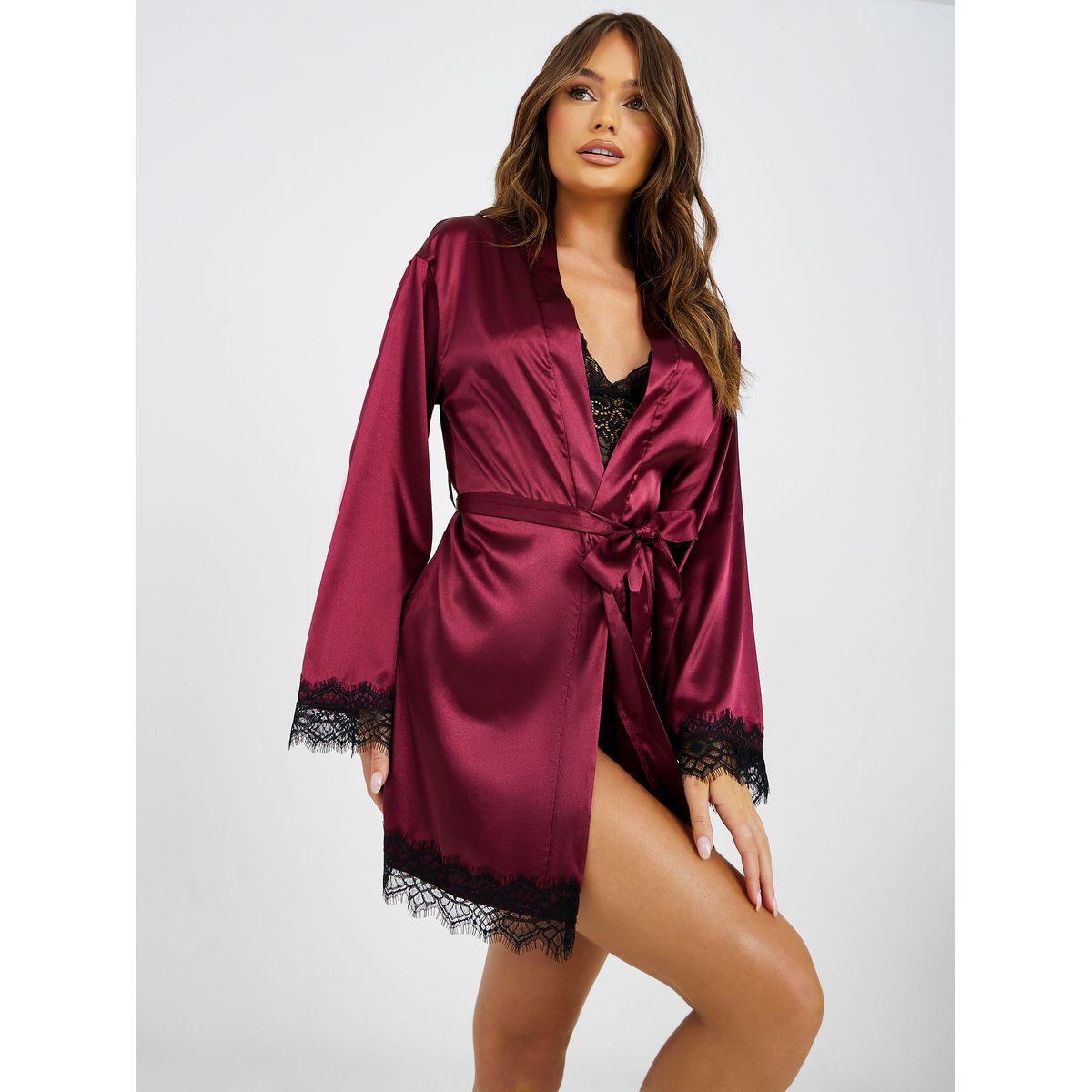 طقم من 3 ( روب + شورت + صدرية )-women-clothing-lingerie-lingeriesets-image-4